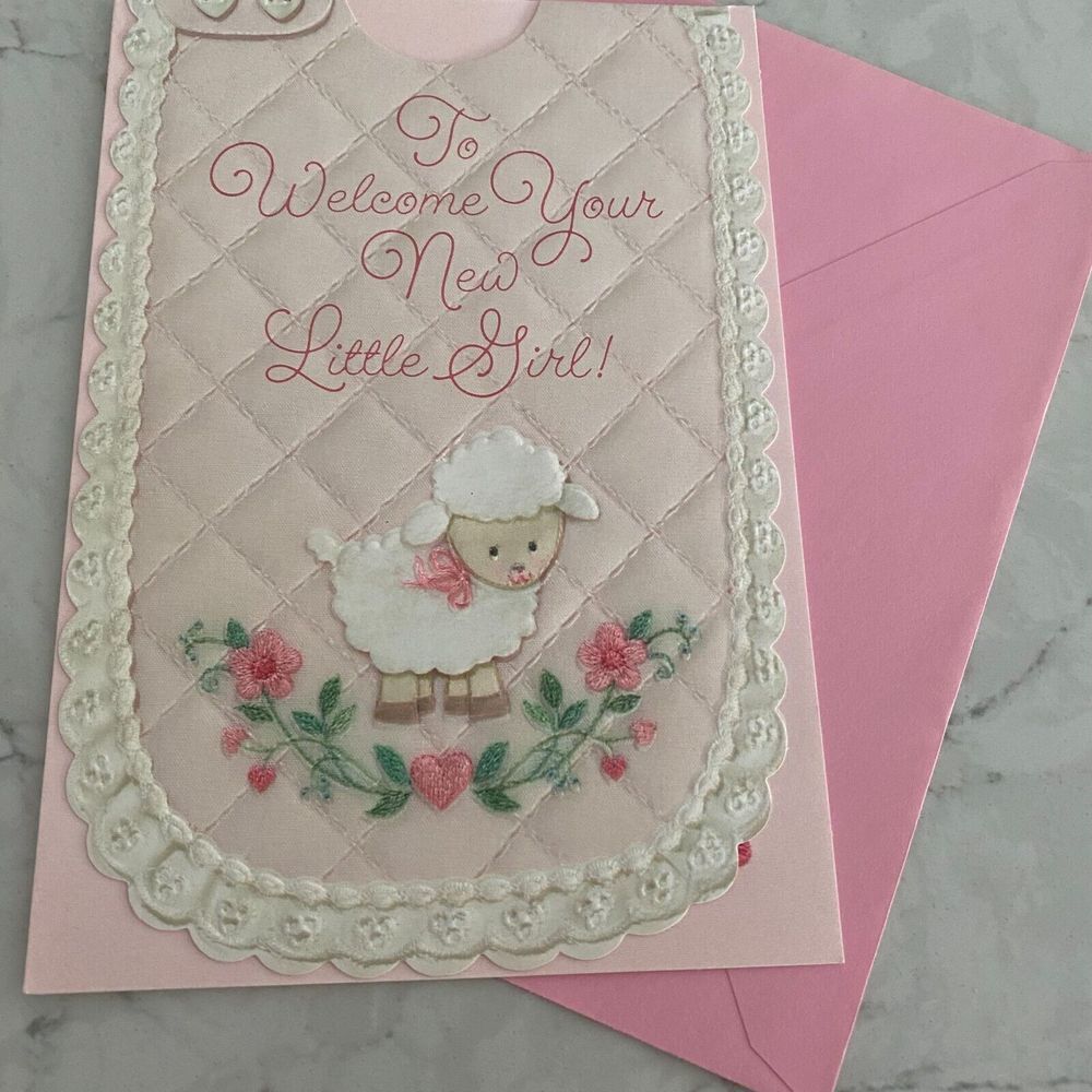 Hallmark 'To Welcome Your New Little Girl' Child Wishes Congratulation Card